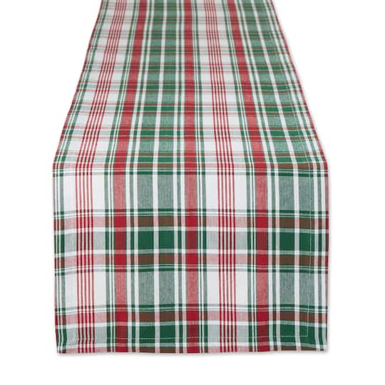 DII® 72" Yuletide Plaid Table Runner